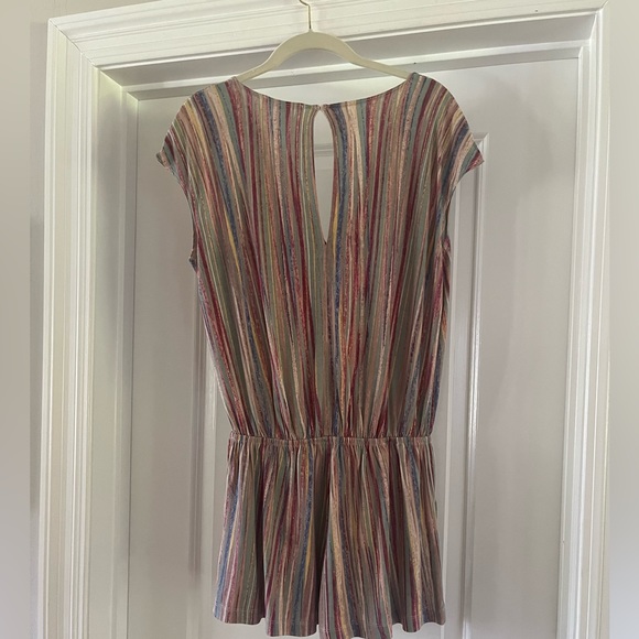 BCBG striped plunging romper size small - Picture 2 of 5